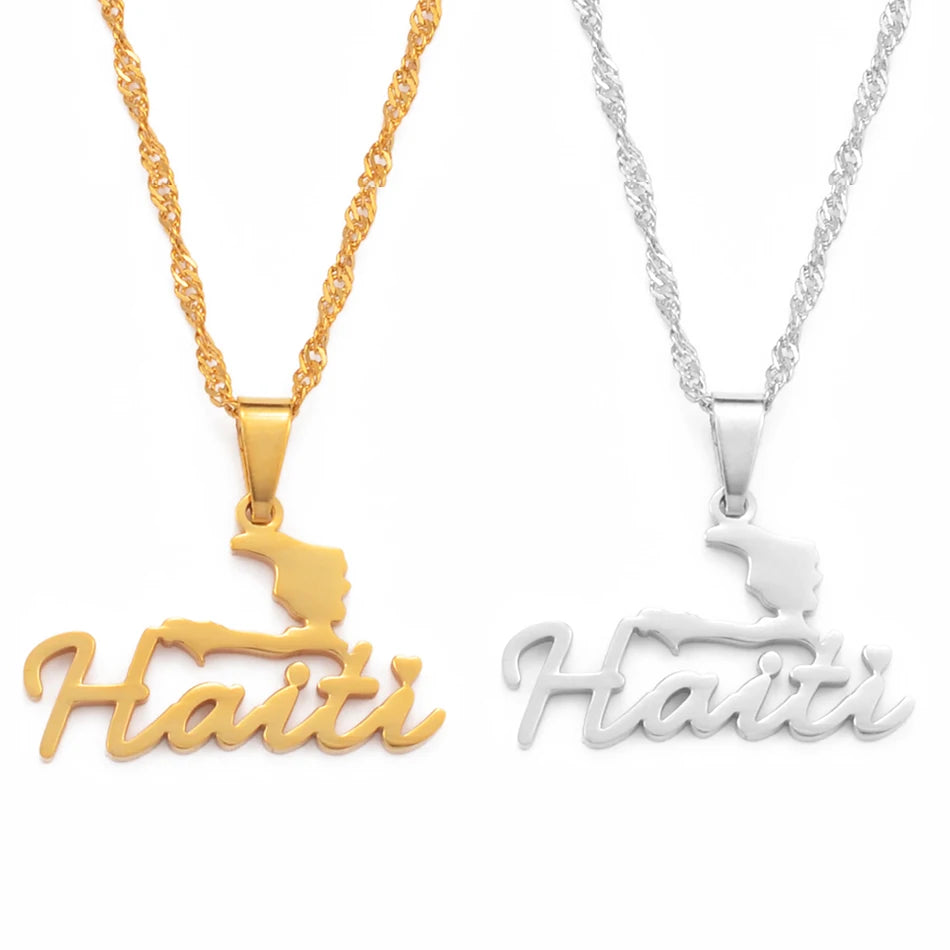 Ayiti Maps Necklace