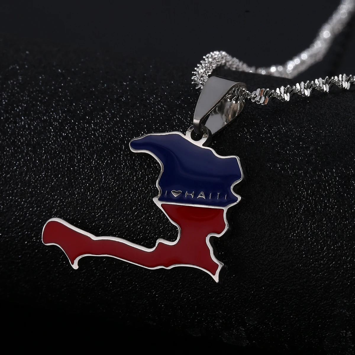 Republic of Haiti Map Necklace