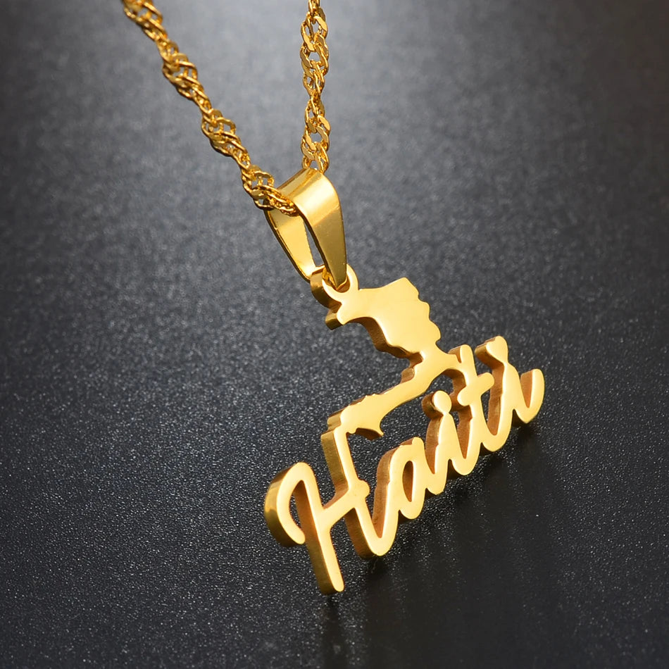 Ayiti Maps Necklace