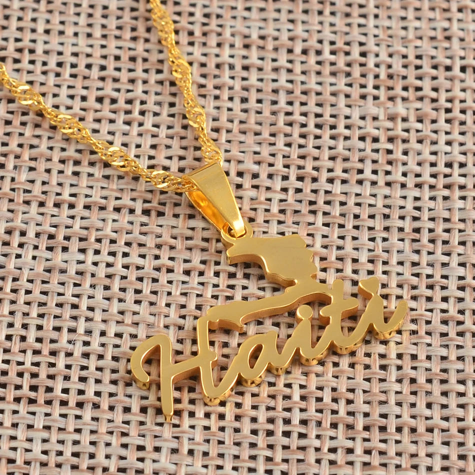 Ayiti Maps Necklace