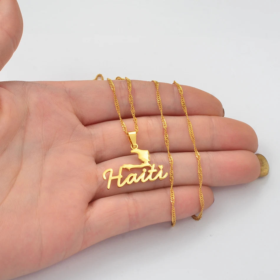 Ayiti Maps Necklace