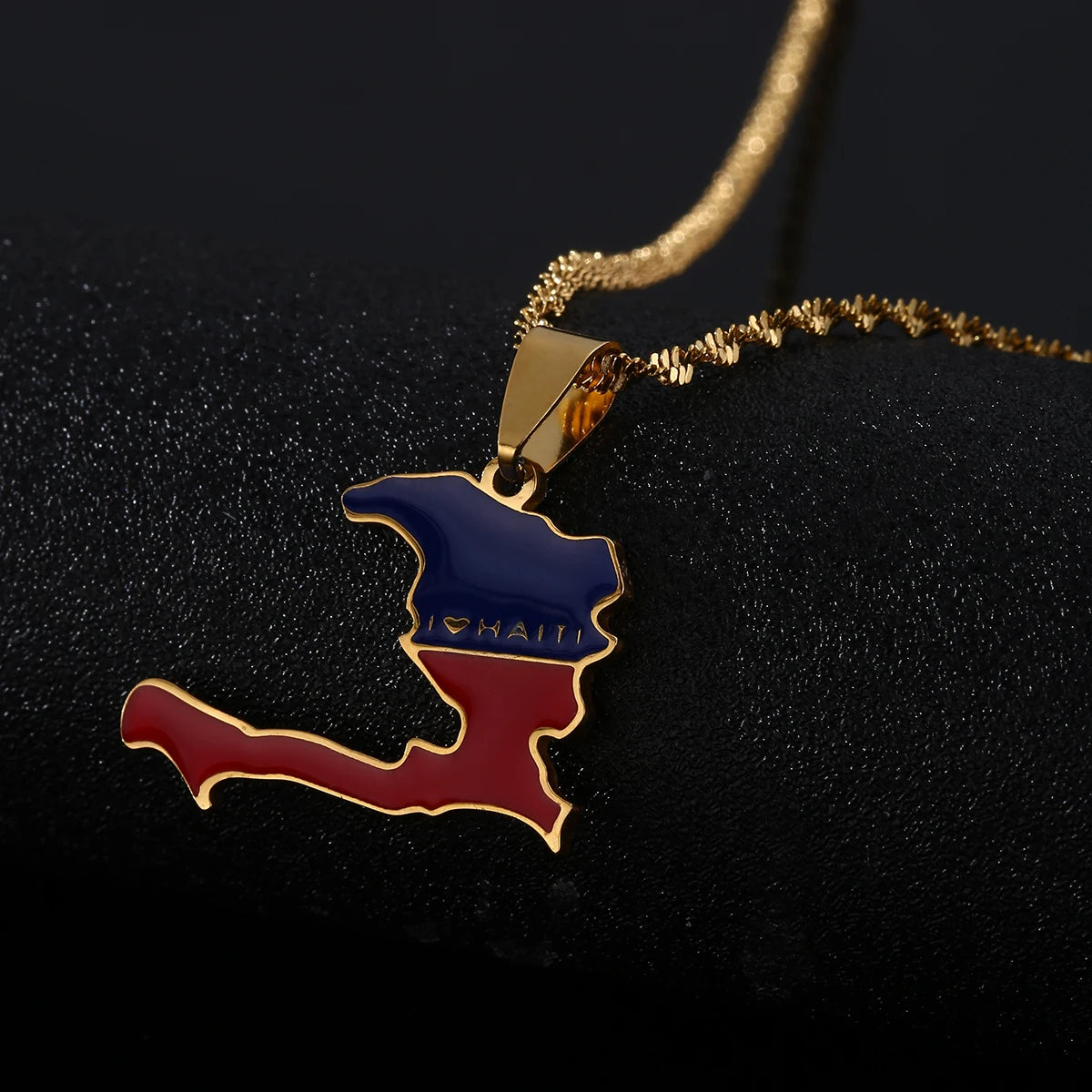 Republic of Haiti Map Necklace