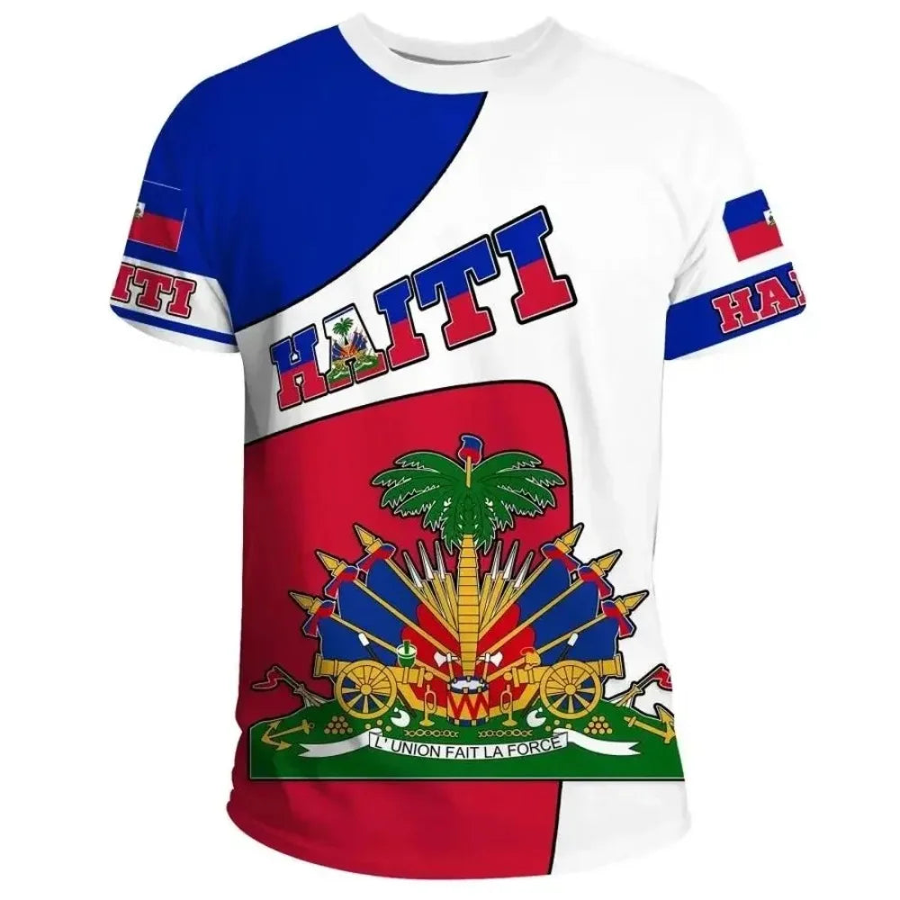 Haiti Flag Tshirt National Emblem Unisex