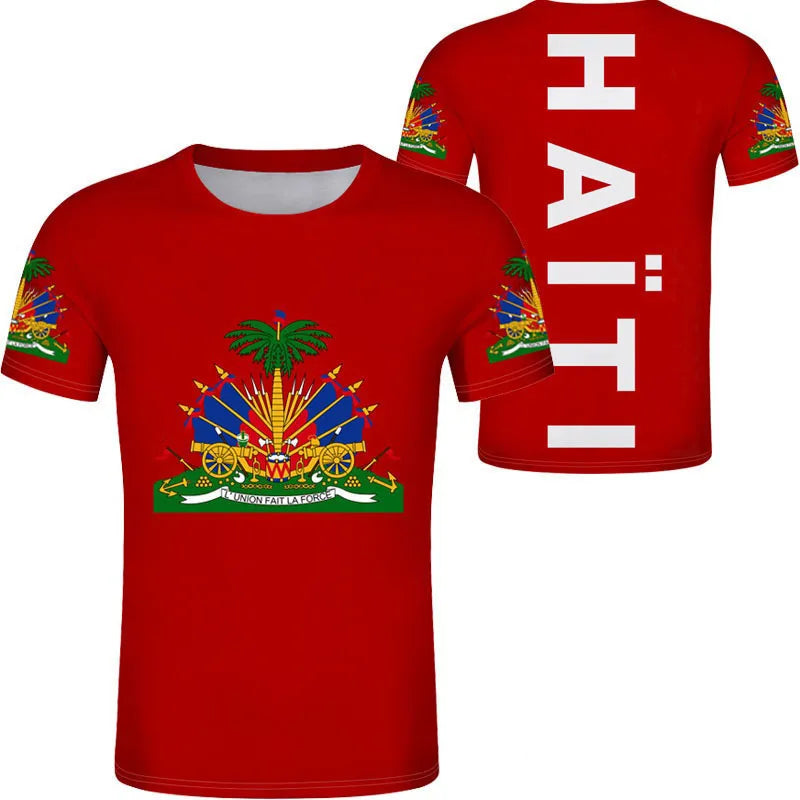 HAITI Flag National Emblem T-Shirts 3D Printed TShirt Unisex