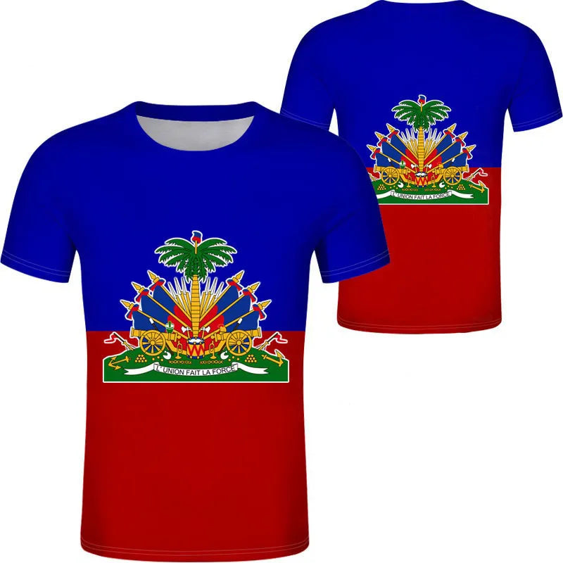 HAITI Flag National Emblem T-Shirts 3D Printed TShirt Unisex