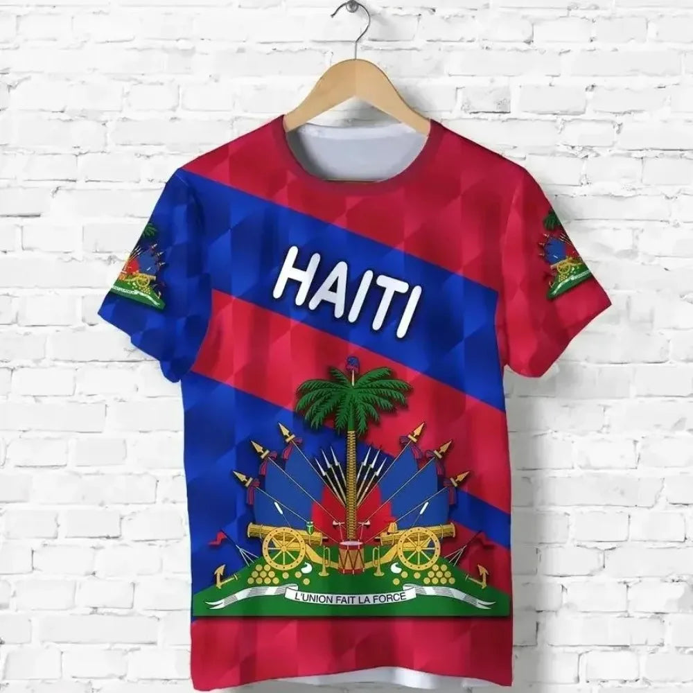 Haiti Flag Tshirt National Emblem Unisex