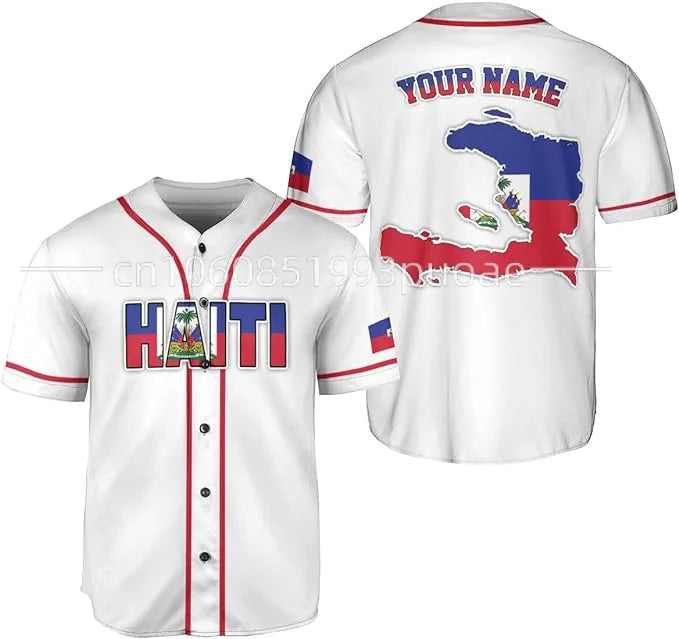 Custom Name Haiti Baseball Jersey Unisex