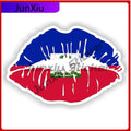 Haiti Flag Lips Shape Emblem Vinyl Decals Custom Decals Car
