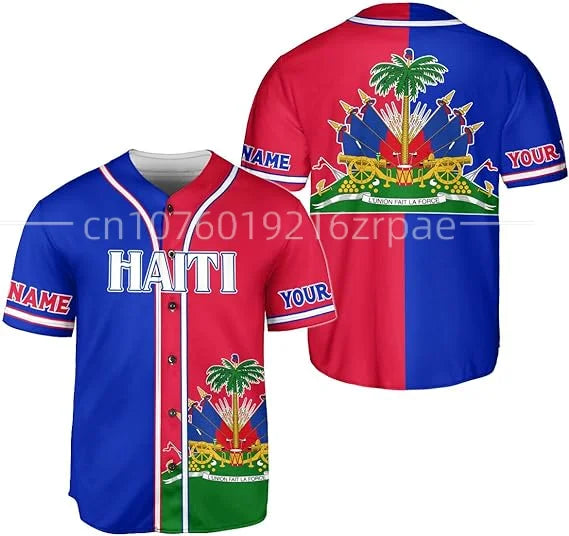 Custom Name Haiti Baseball Jersey Unisex