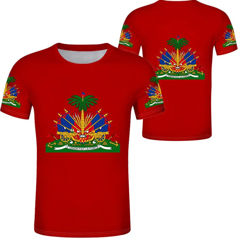 HAITI Flag National Emblem T-Shirts 3D Printed TShirt Unisex