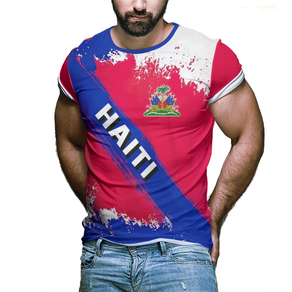 Haiti Flag Tshirt National Emblem Unisex