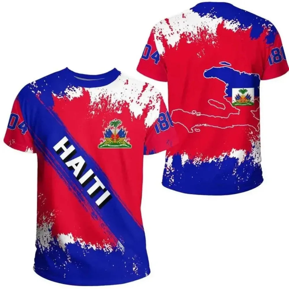 Haiti Flag Tshirt National Emblem Unisex