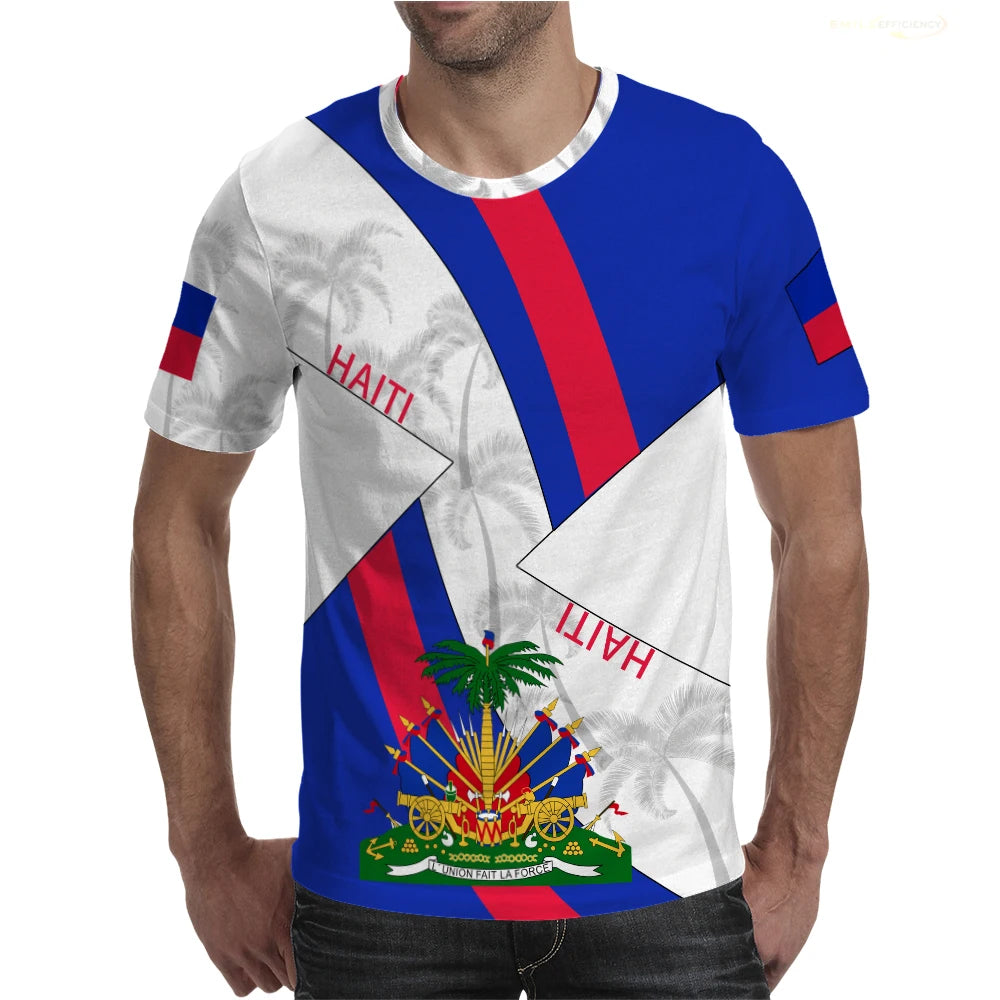 Haiti Flag Tshirt National Emblem Unisex