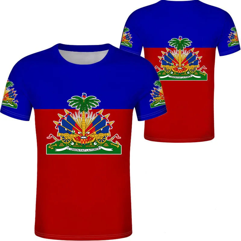 HAITI Flag National Emblem T-Shirts 3D Printed TShirt Unisex