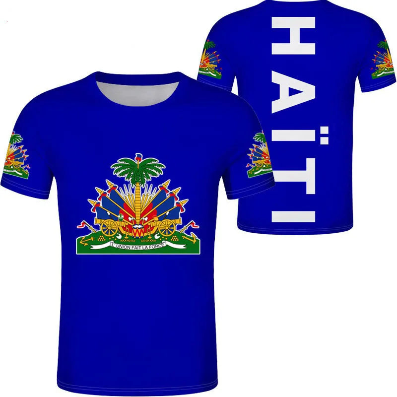 HAITI Flag National Emblem T-Shirts 3D Printed TShirt Unisex