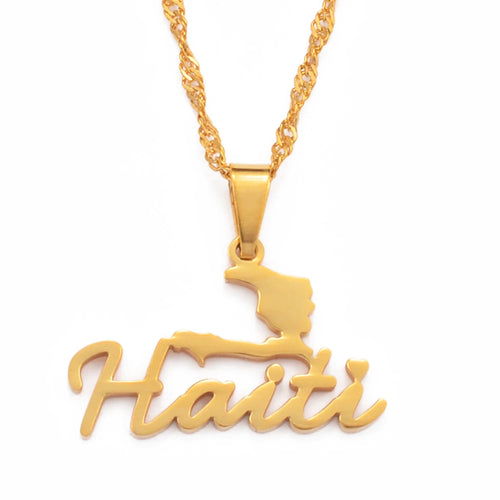Ayiti Maps Necklace