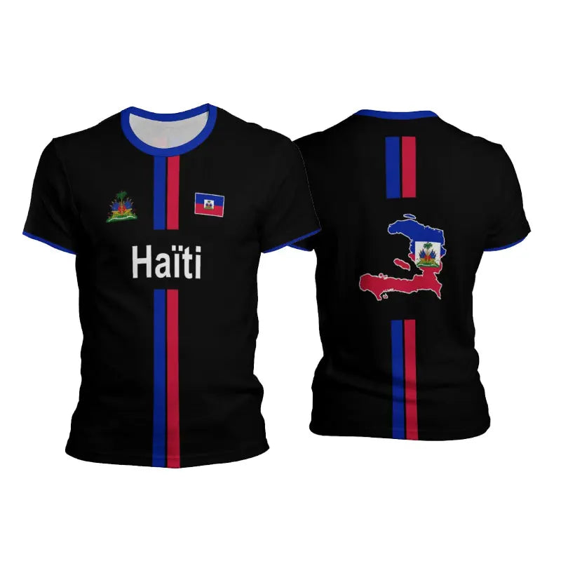 Haiti Football Jersey Sports T-shirt Unisex Casual