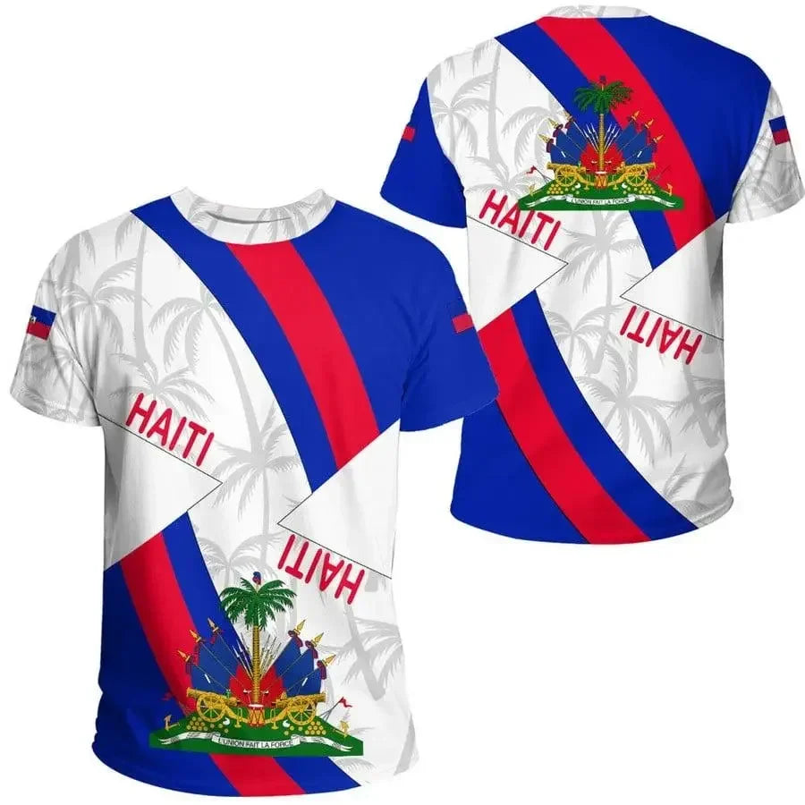 Haiti Flag Tshirt National Emblem Unisex