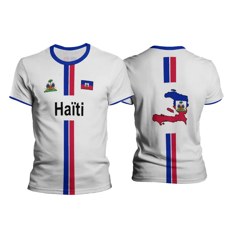 Haiti Football Jersey Sports T-shirt Unisex Casual