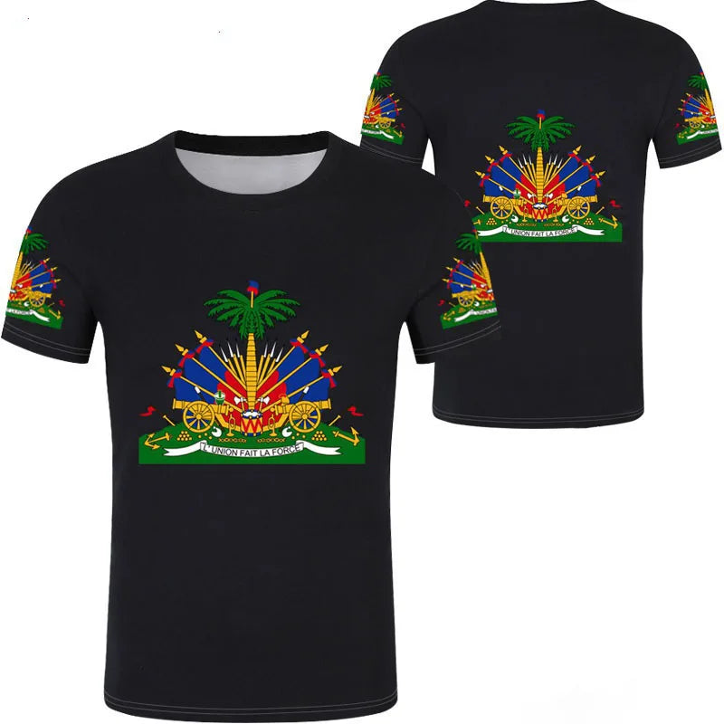 HAITI Flag National Emblem T-Shirts 3D Printed TShirt Unisex